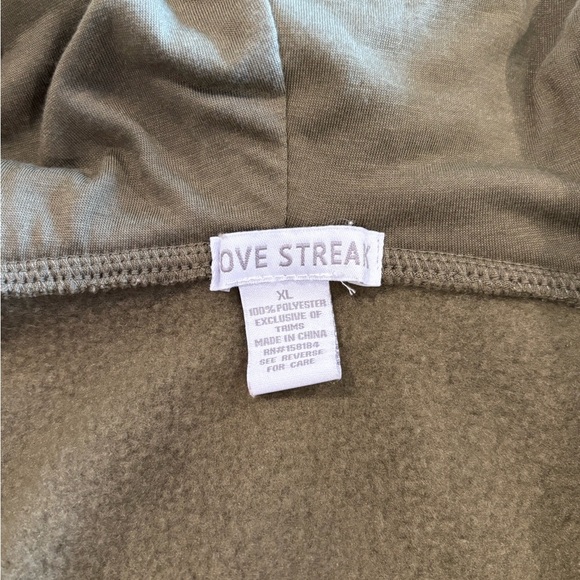 Olive Green Zip-Up Cropped Hoodie Jacket - Picture 3 of 3